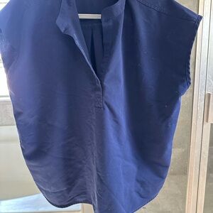 Figs Navy Blue Rafela Top